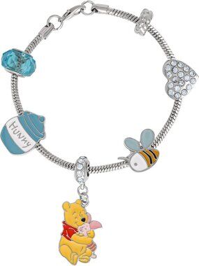 Charming Winnie the Pooh Bracelet - 7" Adjustable Charm Jewelry Gift